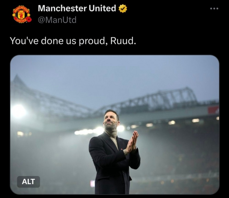 帶隊最后一場收獲大勝！曼聯(lián)官推曬照感謝范尼：你令我們感到驕傲